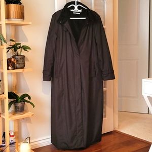 Perry Ellis 2X Black Full-Length Coat suitable for cool Fall weather